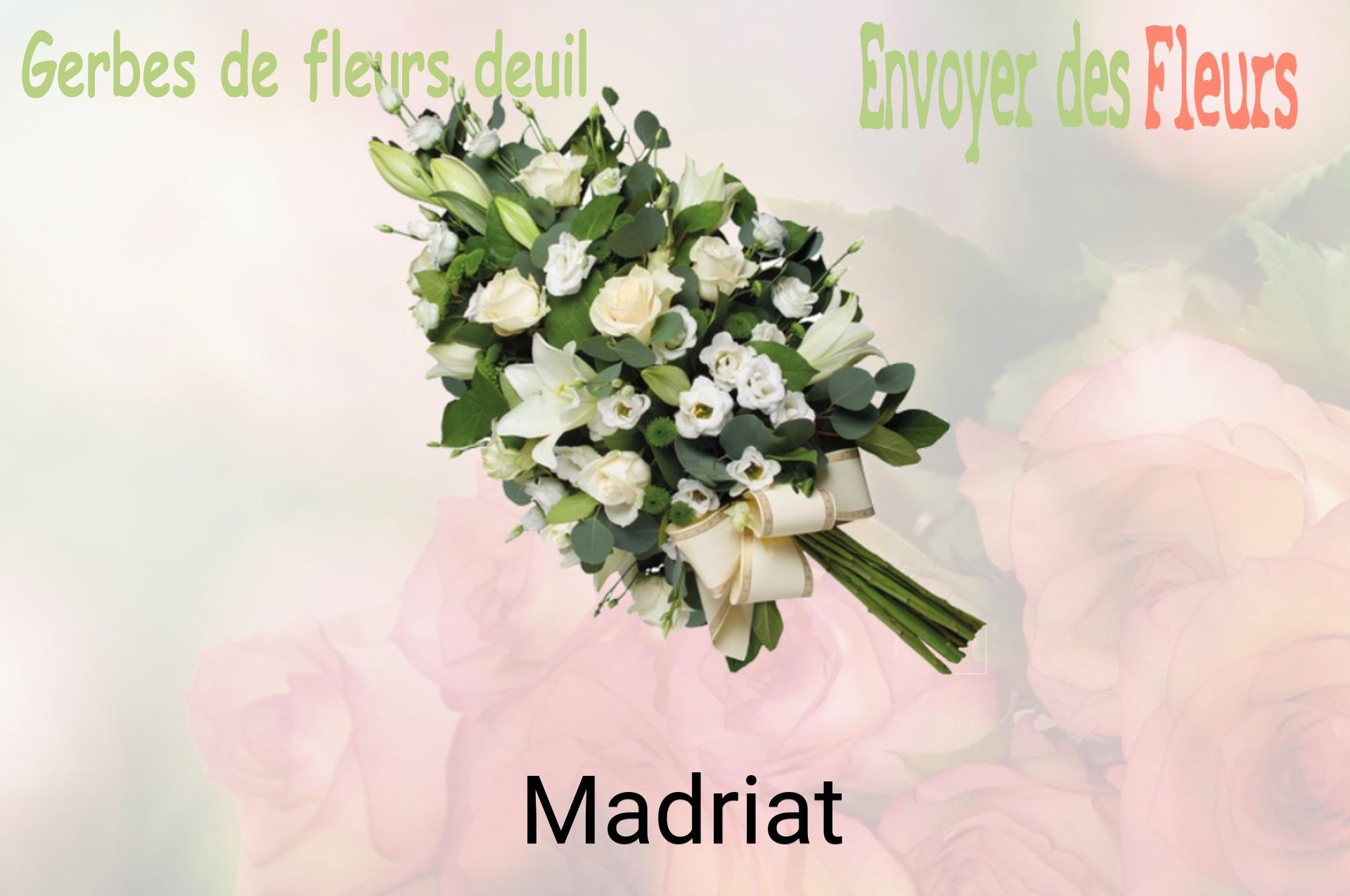Gerbe de fleurs de deuil livrée à Madriat